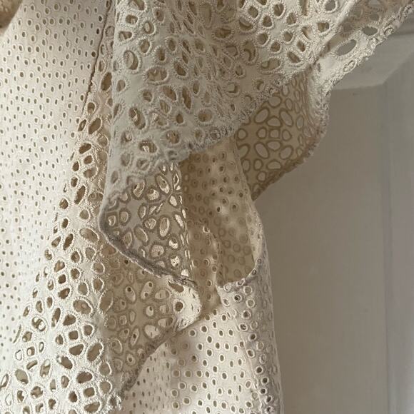 Theory Eyelet Button-Front Top - Size L - Picture 5 of 8